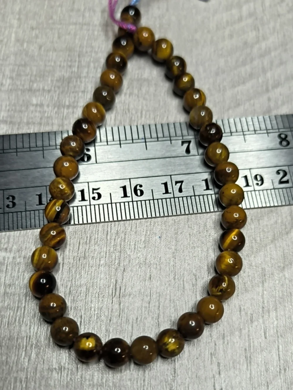 #7- 6mm Natural Tiger’s Eye 8-Inch Bead Strand